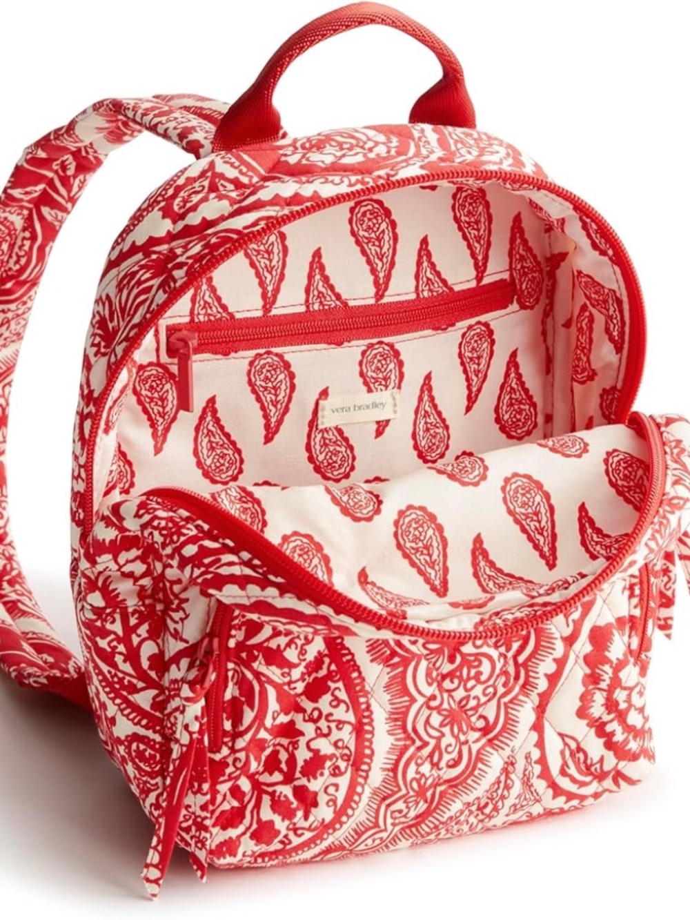 Vera Bradley Women's Premium Cotton Mini Banbury Backpack, Paisley Key, One Size - Picture 3 of 8